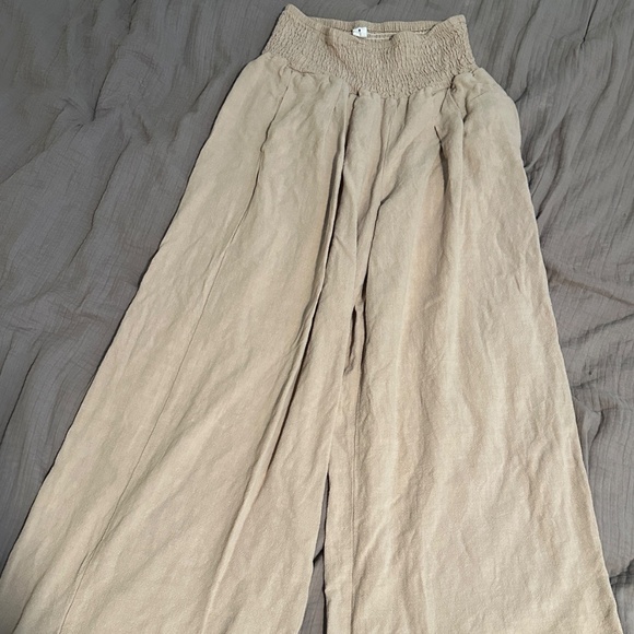 linen palazzo pants - Picture 3 of 5